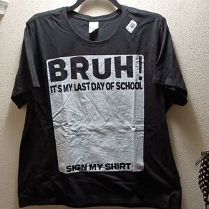 Port & Company Kids Black Last Day Of School T-Shirt Size 3X